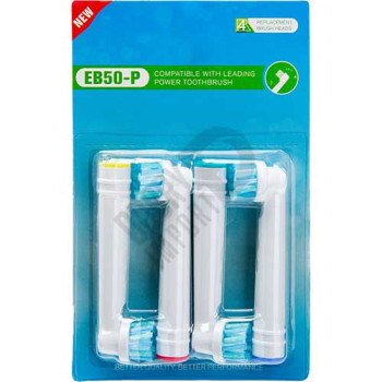 Końcówki zamienniki Cross Clean EB50P do szczoteczek Oral-B 1 blister (4 szt.)