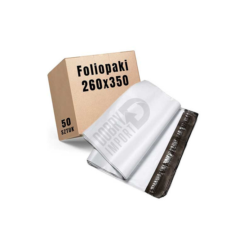 Foliopaki kurierskie białe B4 260 x 350 mm 50 szt.
