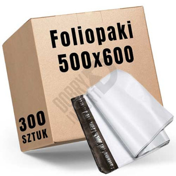 Foliopaki kurierskie białe A2 500 x 600 mm 300 szt.