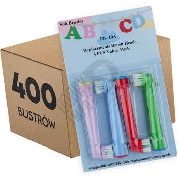 Końcówki zamienniki Kids Stages EB10A do szczoteczek Oral-B karton 400 blistrów