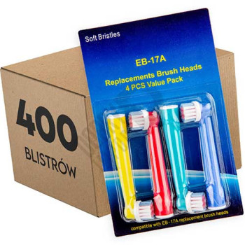 Końcówki zamienniki Precision For Kids EB17A-C do szczoteczek Oral-B karton 400 blistrów