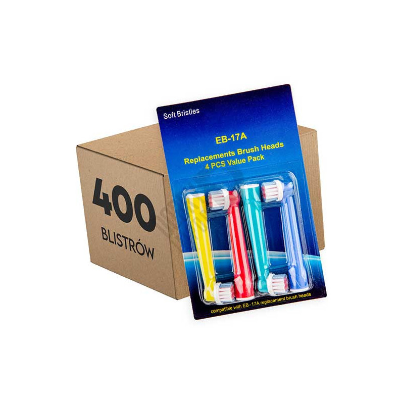 Końcówki zamienniki Precision For Kids EB17A-C do szczoteczek Oral-B karton 400 blistrów