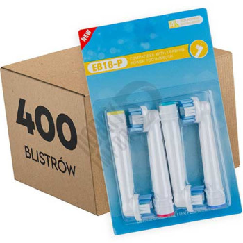 Końcówki zamienniki 3D Clean EB18P do szczoteczek Oral-B karton 400 blistrów