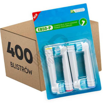 Końcówki zamienniki Cross Clean EB50P do szczoteczek Oral-B karton 400 blistrów
